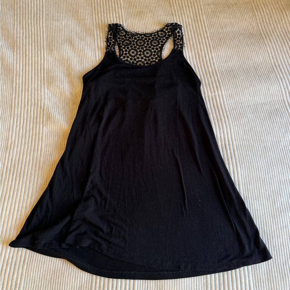 Chic Black Sleeveless Swim Coverup